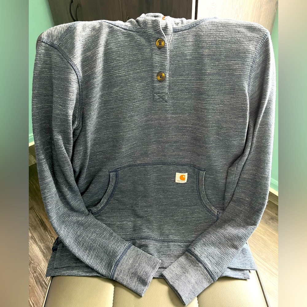Carhartt pull over long sleeve shirt/w hood